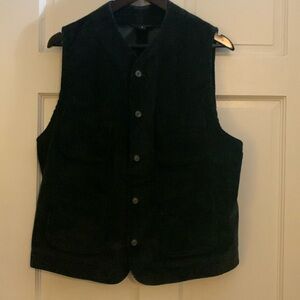 Rick Pallack corduroy vest. Dark gray. Med.